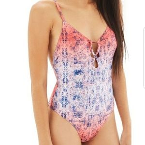 Topshop one piece ombre suit with adj straps